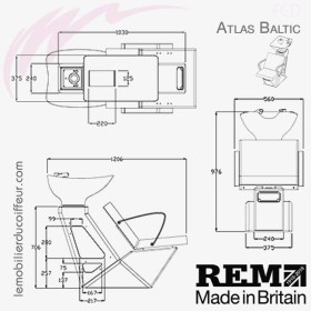 Bac de lavage Atlas Baltic  dimension REM