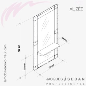 ALIZEE (Dimensions) | Coiffeuse | Jacques SEBAN