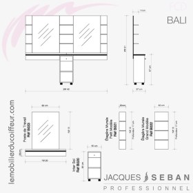 BALI (Dimensions) | Coiffeuse | Jacques SEBAN