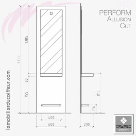 PERFORM Allusion Cut (Dimensions) | Coiffeuse | NELSON Mobilier