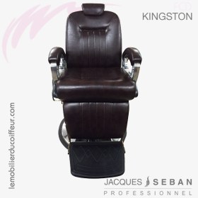 Kingston noir fauteuil barbier Face J.SEBAN