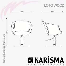 FAUTEUIL DE COUPE -  LOTO WOOD (Dimensions) Karisma