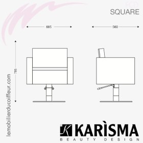 FAUTEUIL DE COUPE - SQUARE (Dimensions) Karisma
