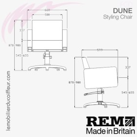 Fauteuil de coupe | Dune  (Dimensions) REM