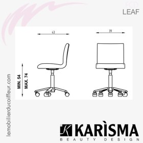 LEAF (Dimensions) | Tabouret de coiffeur | Karisma