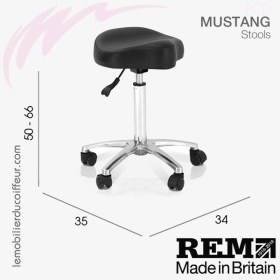 MUSTANG (Dimensions) | Tabouret de coiffeur | REM
