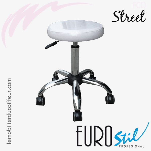 STREET blanc | Tabouret de coiffeur | EUROSTIL