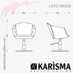 FAUTEUIL DE COUPE -  LOTO WOOD (Dimensions) Karisma