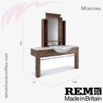 Coiffeuse Barbier | MONTANA Dimensions | REM